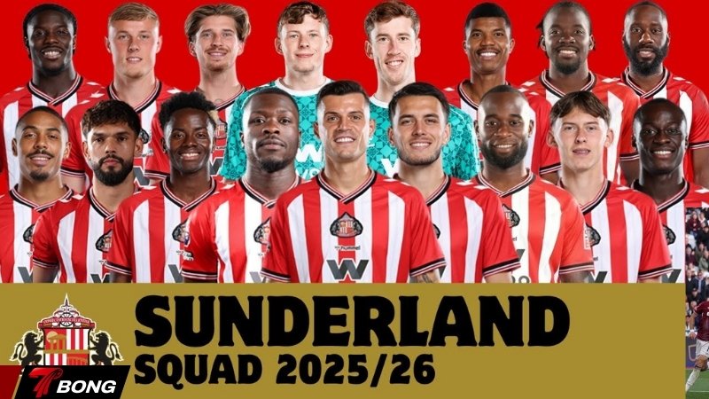 Đội hình đầy đủ mùa giải hiện tại của Sunderland